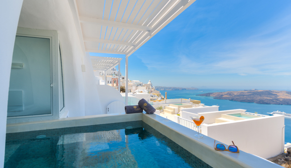 Spiliotica on the Cliff, luxury hotels & resorts in Imerovigli, Santorini,  Cyclades Islands, Greece